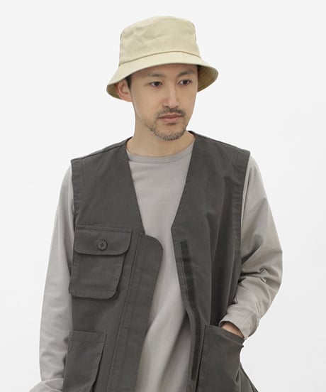 SHORT BRIM BUCKET HAT / 2COLORS