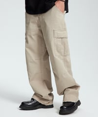 BASIC WASHED CARGO CHINO PANTS / 2COLORS