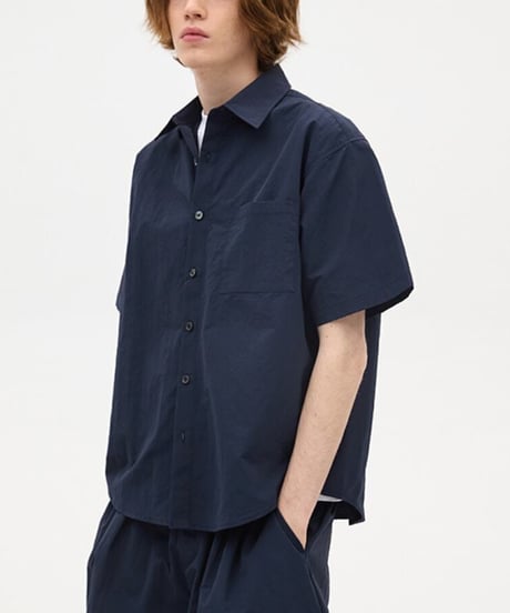 Wide Form Clean Regular Collar Shirt / 2color