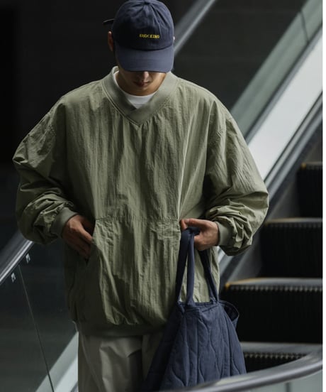 V-NECK PULLOVER SHIRT / 2COLORS