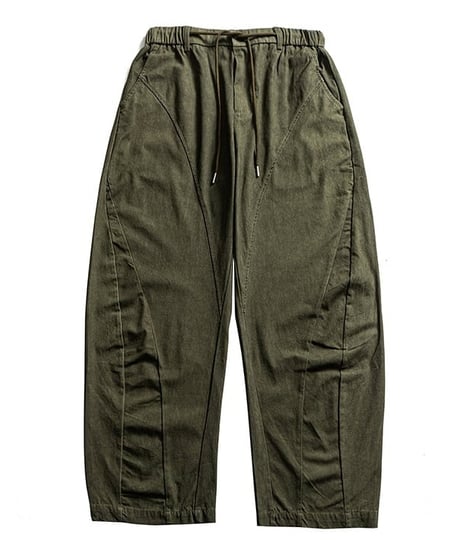 Fade Color Stitch Design Baggy Easy Pants / 3color