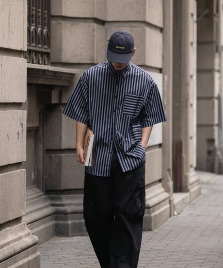 STRIPE MULTI-POCKET SHIRT / 3COLORS