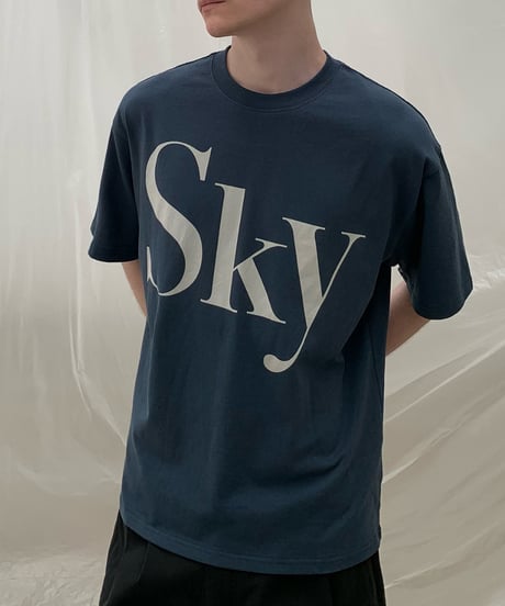 Sky Oversized Print T-shirt / 2color