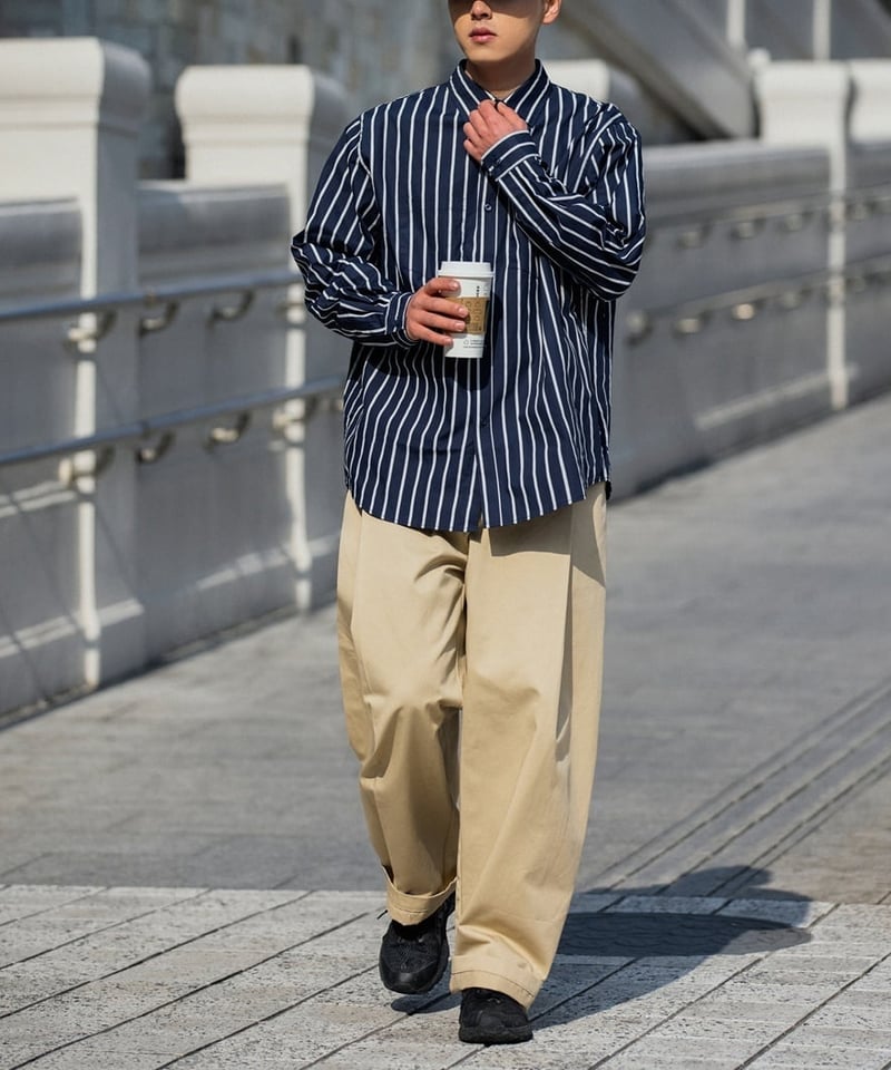 Wide Straight Tuck Easy Pants / 3color | keels