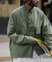 Military-Style Wide-Cut Jacket / 2color