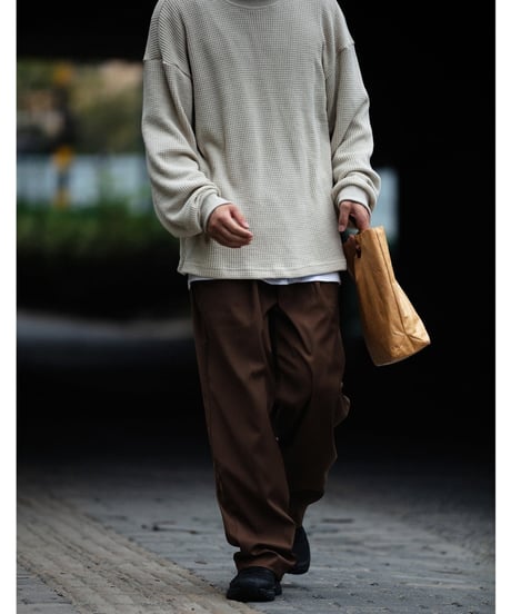 Clear Drape Tuck Easy Pants / 2colors