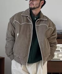 Corduroy Piping Short Blouson Jacket