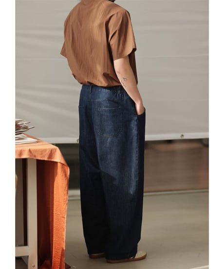 Center Stitch Loose Easy Denim Pants / 2colors