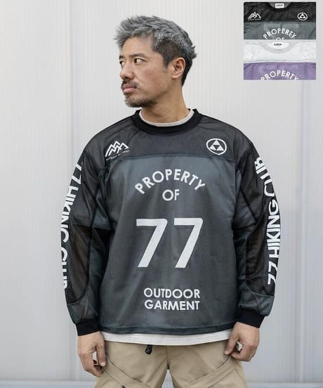 PROPERTY OF 77 Mesh Pullover Top