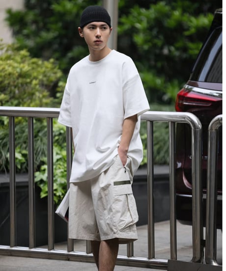 WIDE LOOSE CARGO SHORTS / 4COLORS