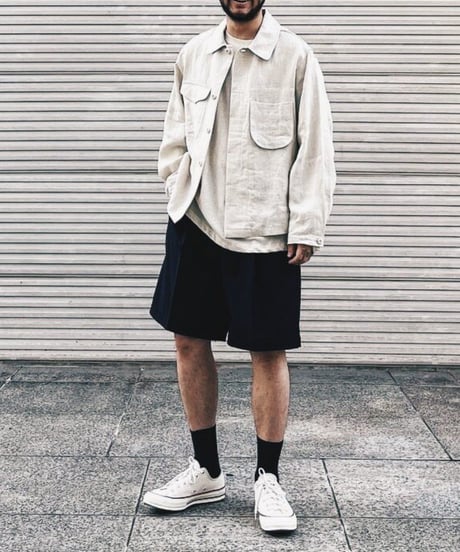 Relaxed Wide Pleated Shorts  / 2color