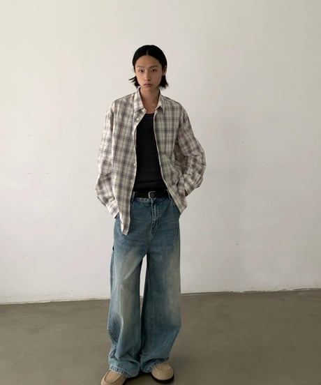 Retro Plaid Cotton Check Shirt