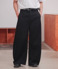 Black Denim Loose Straight Trousers Pants