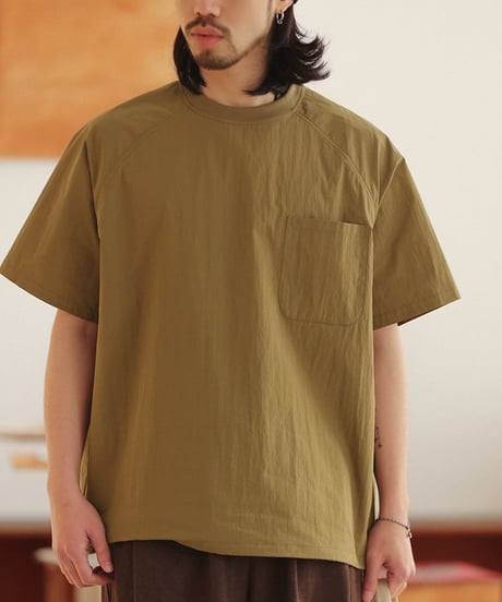 Wrinkle Raglan Wide Silhouette T-Shirt / 3color