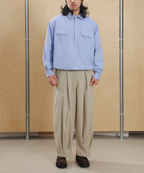 Over Pleats Easy Wide Pants / 2colors