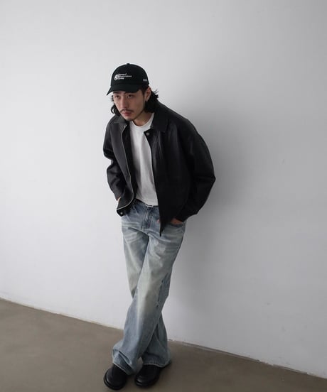 Single Leather Jacket / 2color