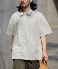 Pullover Stripe Form Pocket Shirt / 4color