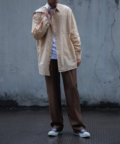 Clear Drape Tuck Easy Pants / 2colors