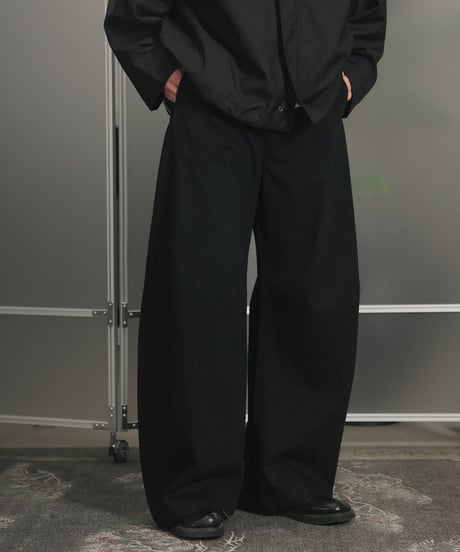 Black Denim Loose Straight Trousers Pants