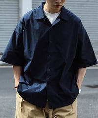 Clean Design Wide Open Collar Shirt / 2color