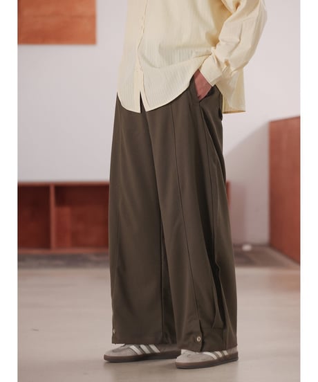 Button Detail Easy Slacks Pants  / 2color