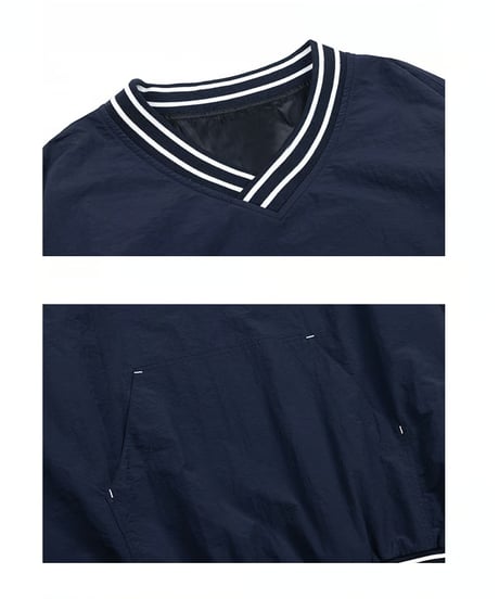 V-NECK PULLOVER SHIRT / 2COLORS
