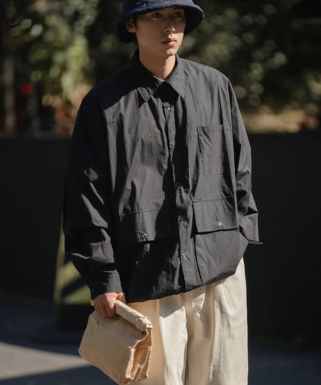 SNAP BUTTON MULTI-POCKET SHIRT / 2COLORS