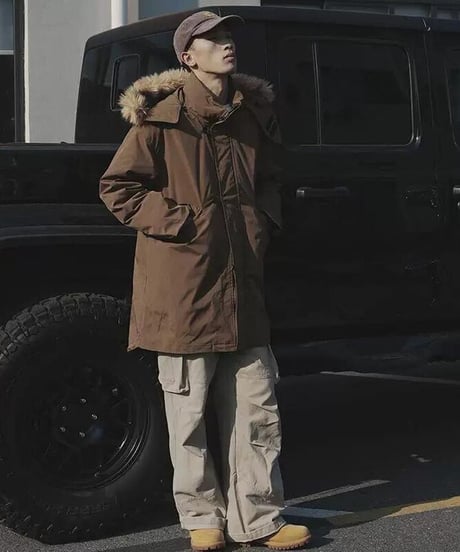 Down Parka with Removable Fur Collar