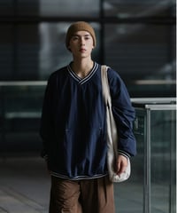 V-NECK PULLOVER SHIRT / 2COLORS