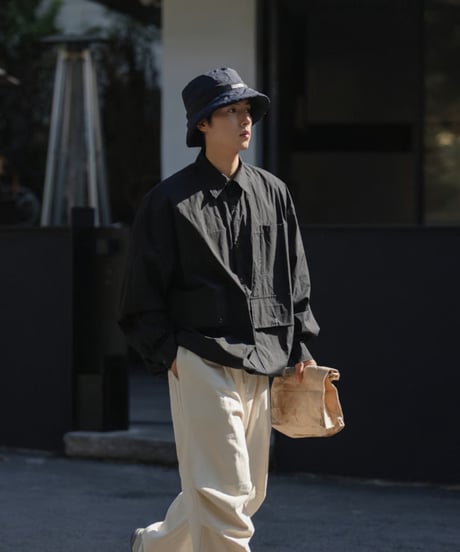 SNAP BUTTON MULTI-POCKET SHIRT / 2COLORS