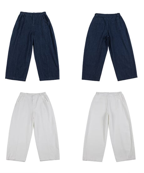 Center Stitch Loose Easy Denim Pants / 2colors