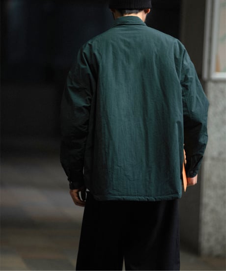 Nylon Quilted Lightweight Shirt Jacket / 4color