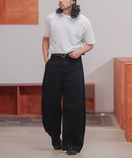 Fade Wash Wide Trousers Denim Pants