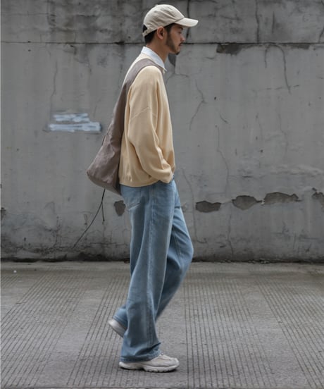 WIDE FIT STRAIGHT DENIM / 2COLORS