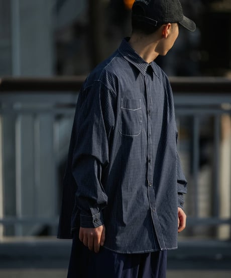 STRIPE CASUAL POCKET SHIRT / 2COLORS
