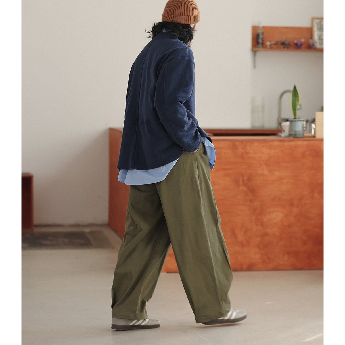 Wide Straight Tuck Pants ［keels］ Long Tuck Wide Easy Pants / 2colors | keels