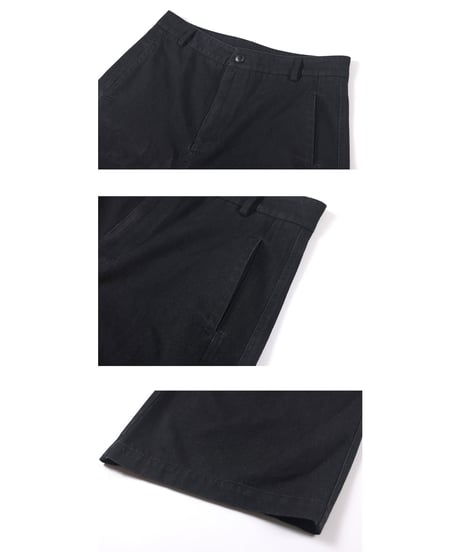 Black Denim Loose Straight Trousers Pants