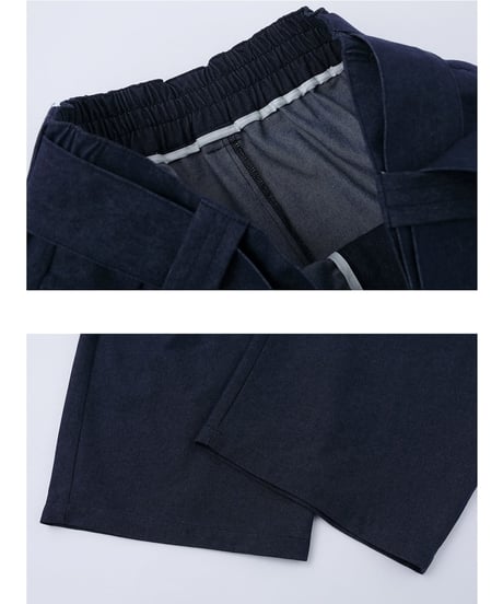 Belted Wide Easy Slacks Pants