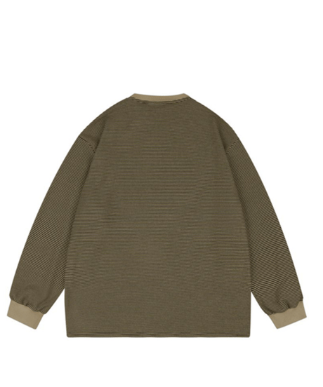Classic Border Crewneck Long Sleeve Tee