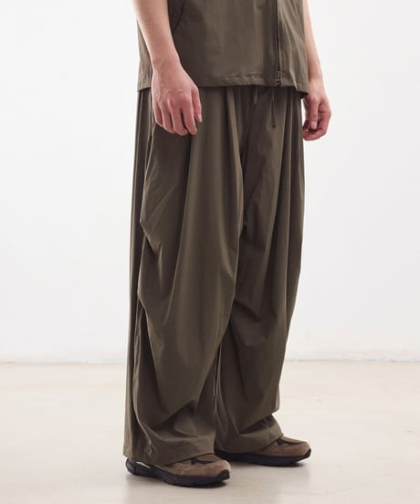 Zip Design Loose Drape Easy Pants / 3color