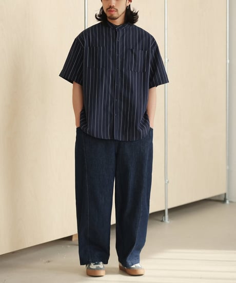 Center Stitch Loose Easy Denim Pants / 2colors
