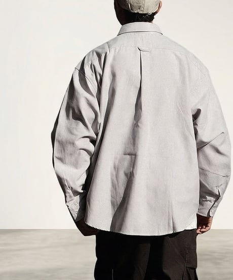 Oversized Oxford Button Shirt / 2colors