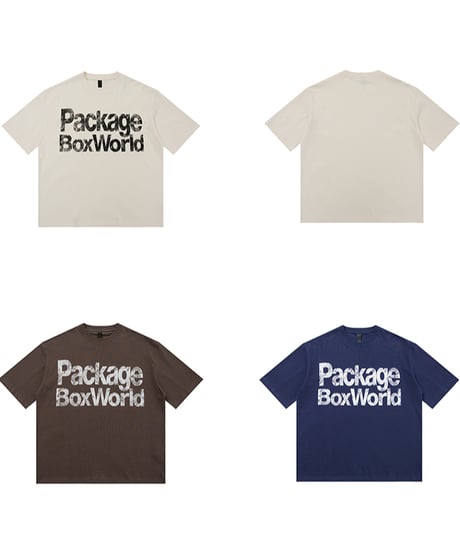 PACKAGE BOX WORLD TEE / 3COLORS