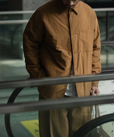 Nylon Quilted Lightweight Shirt Jacket / 4color