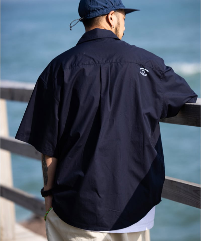 ギャルリーヴィー　ウォーターサーフェイスプリント オーバーサイズドシャツ36 OVER SIZE S/S WORK SHIRT / 2COLOR | keels