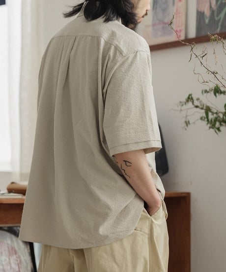 Seasucker China Button Wide Shirt / 2colors