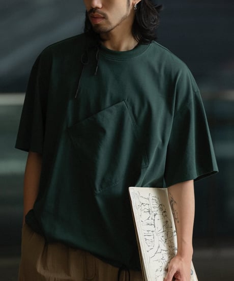 Cord Design 1POC Wide Silhouette T-Shirt