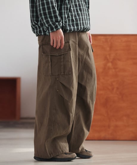 Fade Washed Easy Cargo Pants  / 2color