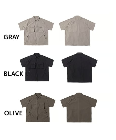 Raglan Double Zip Work Shirt / 3color
