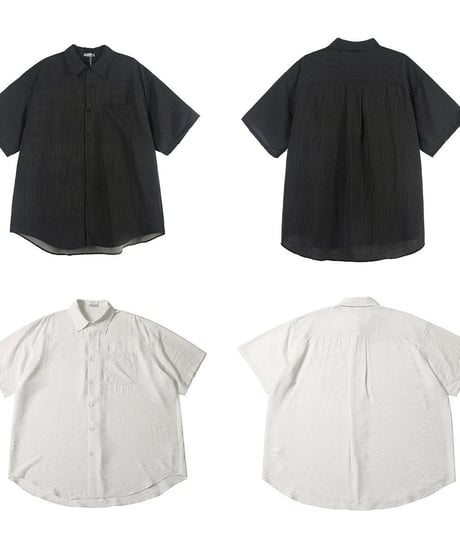 Casual Stripe Regular Collar Shirt / 2color